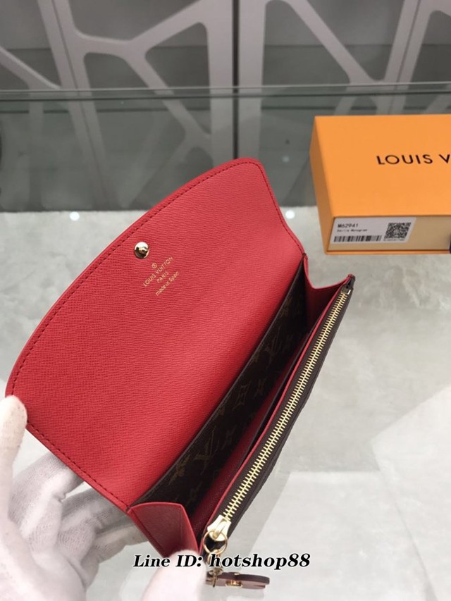 路易威登LV錢包 M62941梅花 LV專櫃新款老花翻蓋女士長錢包 Emilie錢夾 xxlv3101